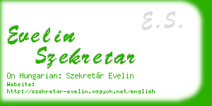 evelin szekretar business card