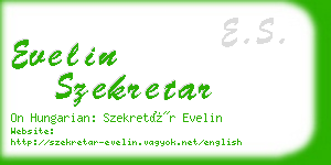 evelin szekretar business card